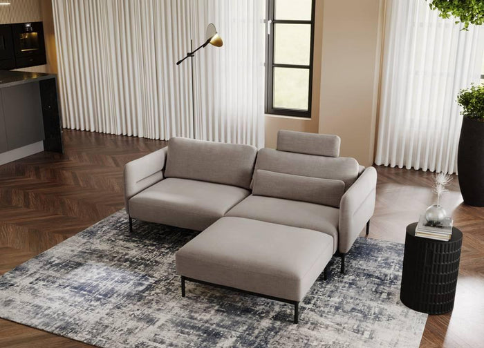 NADUVI Collection 3-zitsbank Selene met poef