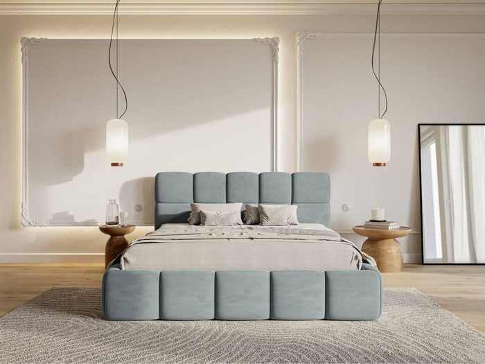 NADUVI Collection Bedframe Chloe velvet 140 x 200