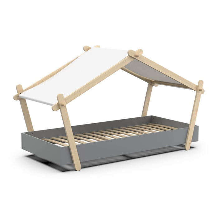 DEMEYERE Kinderhutbed - Mdf - Grijs - Inclusief bedbodem - 90x200 cm