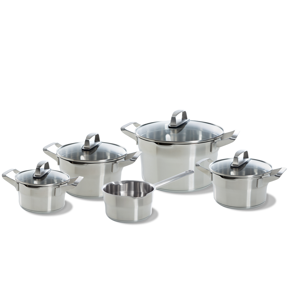 BK Premium+ Pannenset - 5 delig - Veilig afgietsysteem