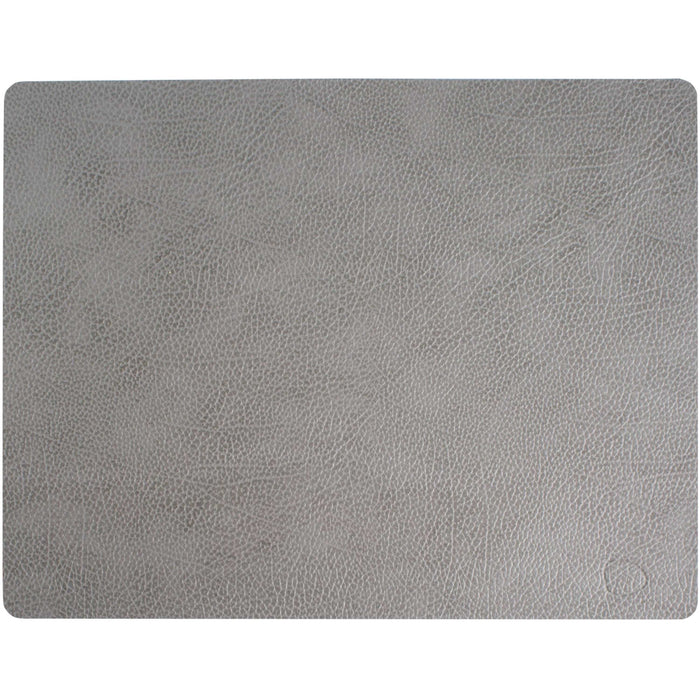 LIND DNA Placemat Hippo - Leer - Anthracite Grey - 45 x 35 cm