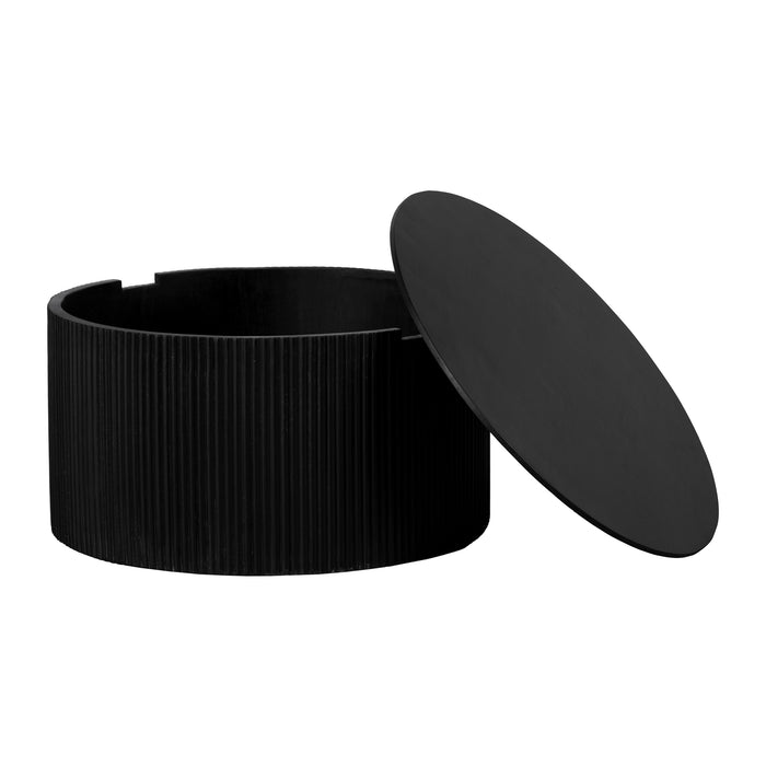 Lewis & Loft Salontafel Lonne - FSC® mangohout – Rond ⌀70 – Zwart