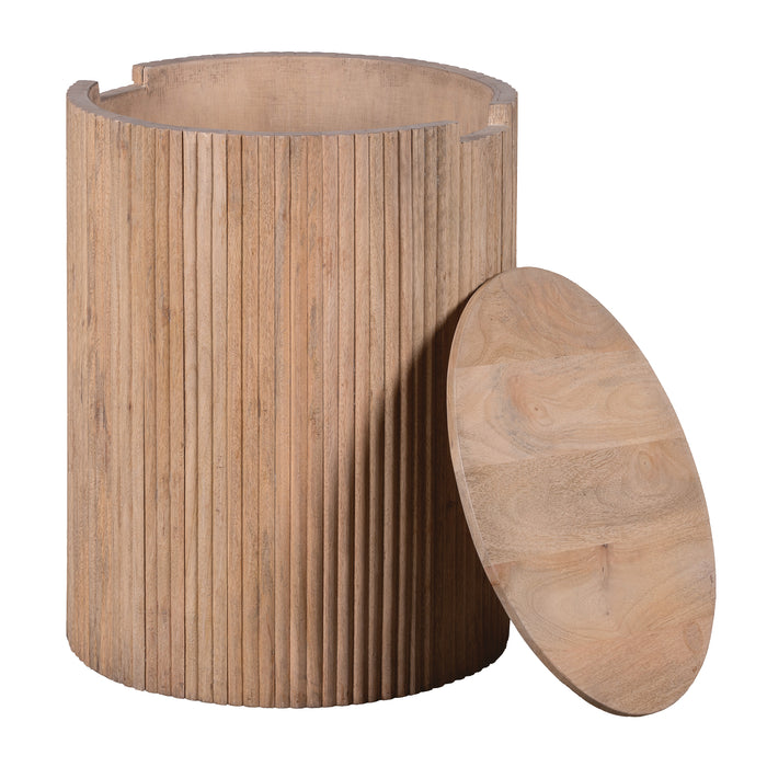 Lewis & Loft Bijzettafel Lonne - FSC® mangohout – Rond ⌀40 – Naturel