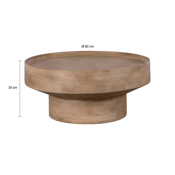 Lewis & Loft Salontafel Luus - FSC® mangohout - Rond ⌀80 cm - Bruin