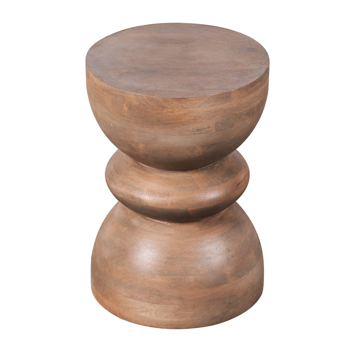 Lewis & Loft Bijzettafel Luis - FSC® mangohout - Rond ⌀35 - Bruin