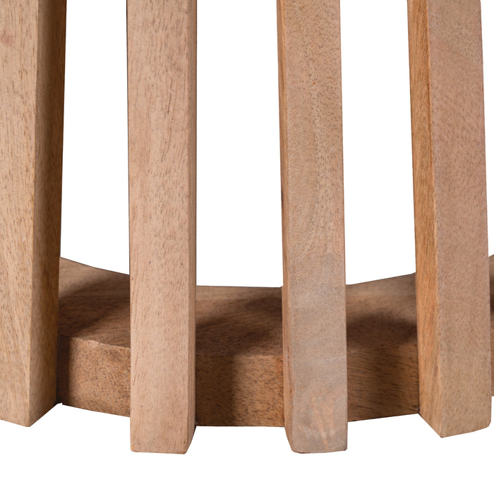 Lewis & Loft Bijzettafel Levi - FSC® mangohout - Rond ⌀50 - Naturel