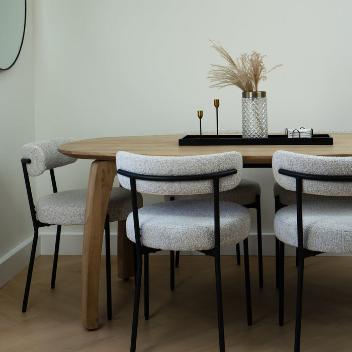 Lewis & Loft Eettafel Luna – Deens ovaal – 220 x 110 cm – Naturel