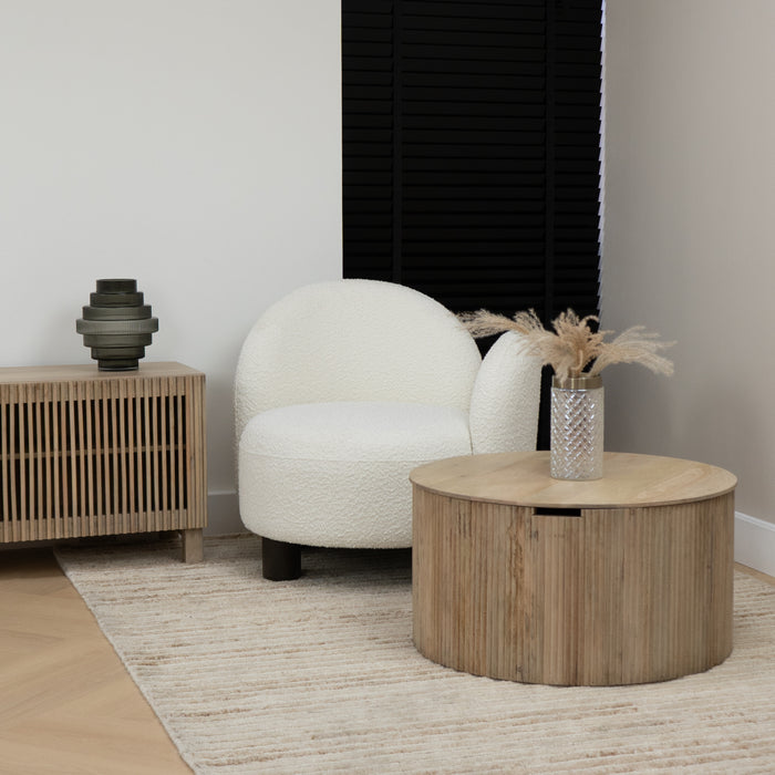 Lewis & Loft Salontafel Lonne - FSC® mangohout -Rond ⌀70cm - Naturel