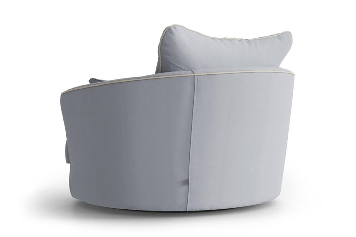 NADUVI Collection Fauteuil Vendôme linnen draaibaar met contrast