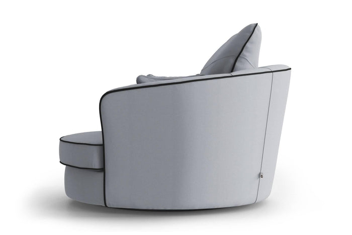 NADUVI Collection Fauteuil Vendôme linnen draaibaar met contrast