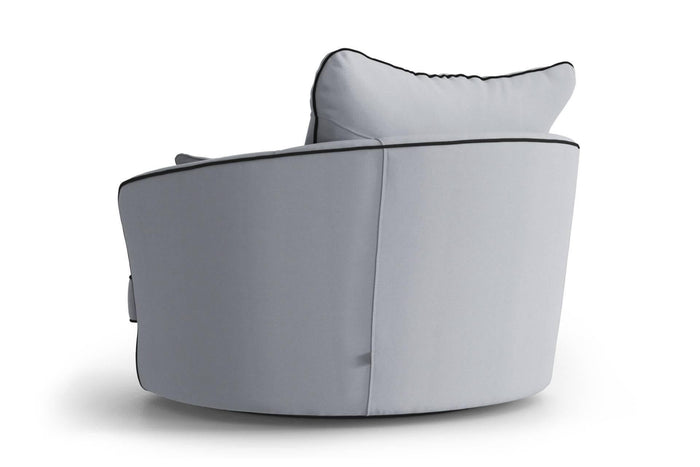 NADUVI Collection Fauteuil Vendôme linnen draaibaar met contrast