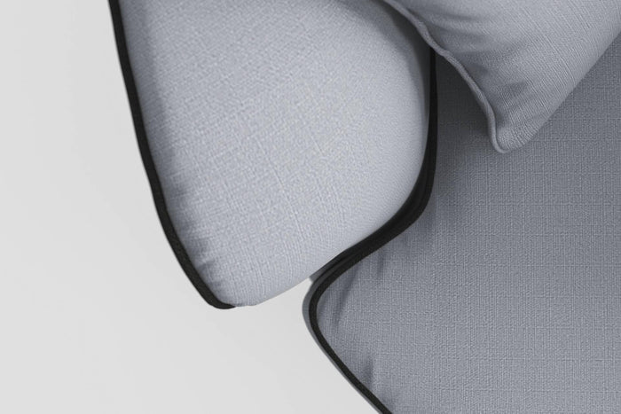 NADUVI Collection Fauteuil Vendôme linnen draaibaar met contrast