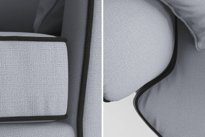 NADUVI Collection Fauteuil Vendôme linnen draaibaar met contrast