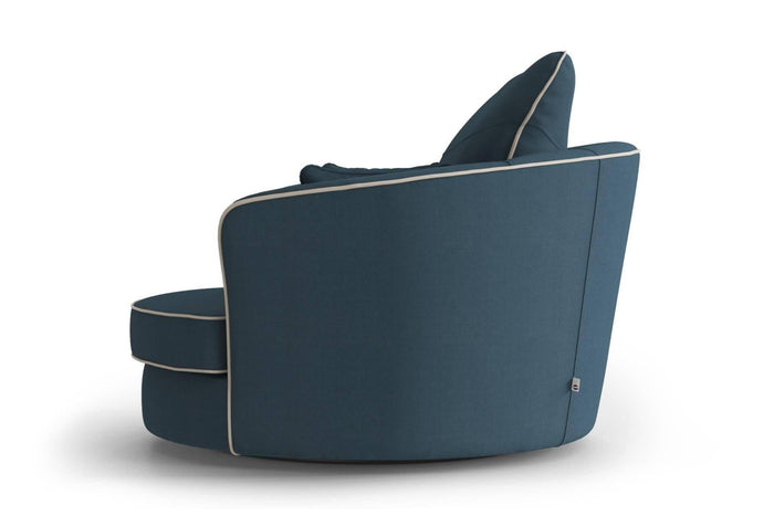 NADUVI Collection Fauteuil Vendôme linnen draaibaar met contrast