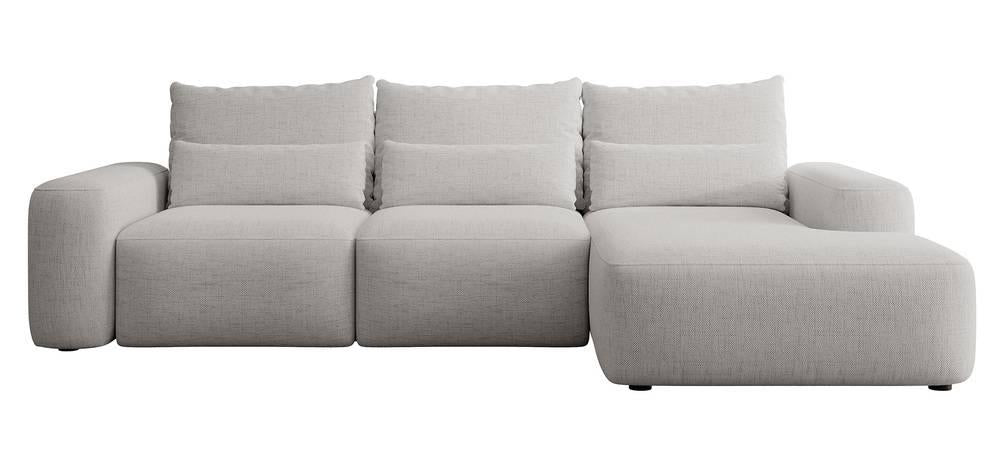 NADUVI Collection Hoekbank met slaapfunctie Calvados rechts chenille