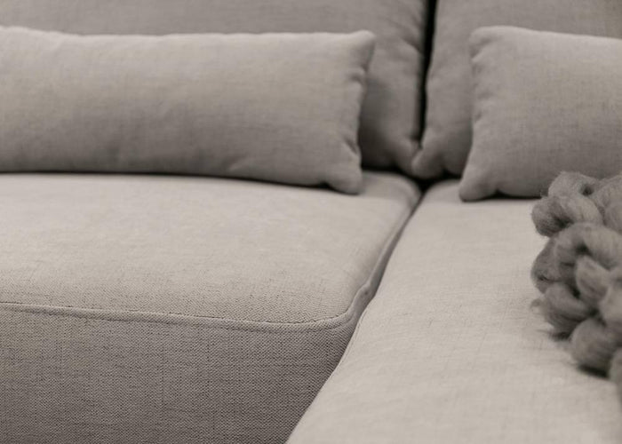 NADUVI Collection Hoekbank met slaapfunctie Calvados rechts chenille