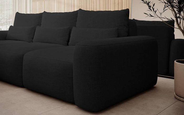 NADUVI Collection Hoekbank met slaapfunctie Calvados links chenille