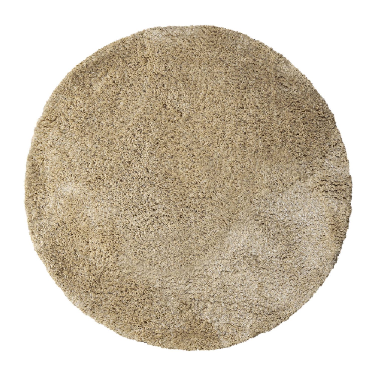 PTMD Jups Beige Fabric Handwoven Carpet Round L
