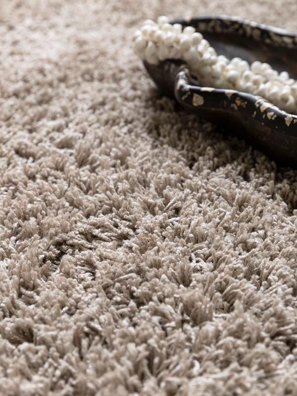 MUST Living Carpet Celeste round medium,Ø200 cm, taupe, 100% polyester