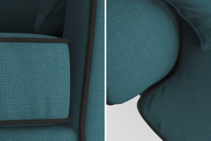 NADUVI Collection Fauteuil Vendôme linnen draaibaar met contrast