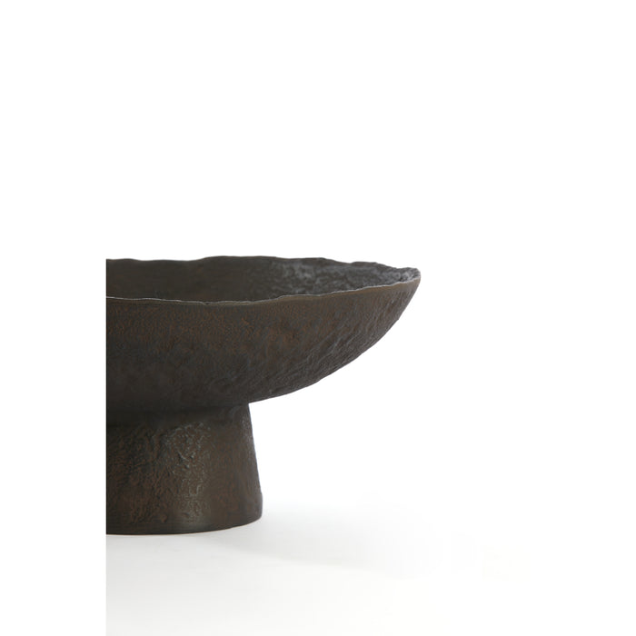 Light&living Schaal op voet Ø31x15,5 cm OTA donker bruin