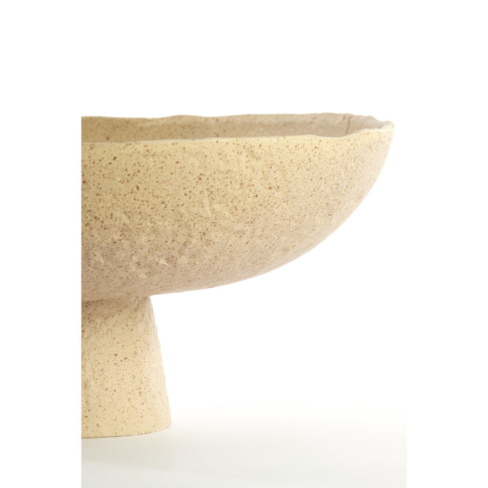 Light&living Schaal op voet Ø38,5x17,5 cm OTA zand+licht bruin gesp...