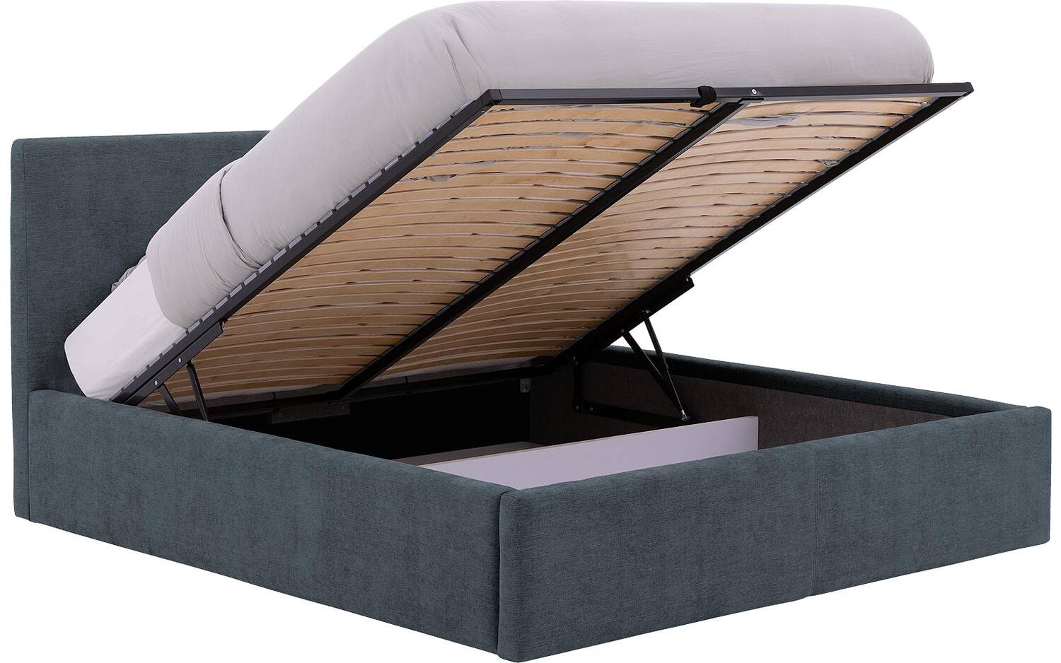 Goossens Bedframe Mysen Storage - 160 x 200 - Stof fijn geweven