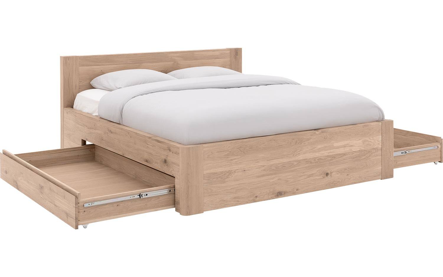 Goossens Bedframe Bibi - 160 x 210 - Eiken gelakt roomwit - Hout