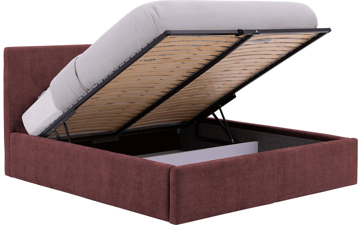 Goossens Bedframe Mysen Storage - 180 x 200 - Stof fijn geweven