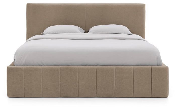 Goossens Bedframe Carte - 160 x 200 - Velours lichtbruin beige 6 -
