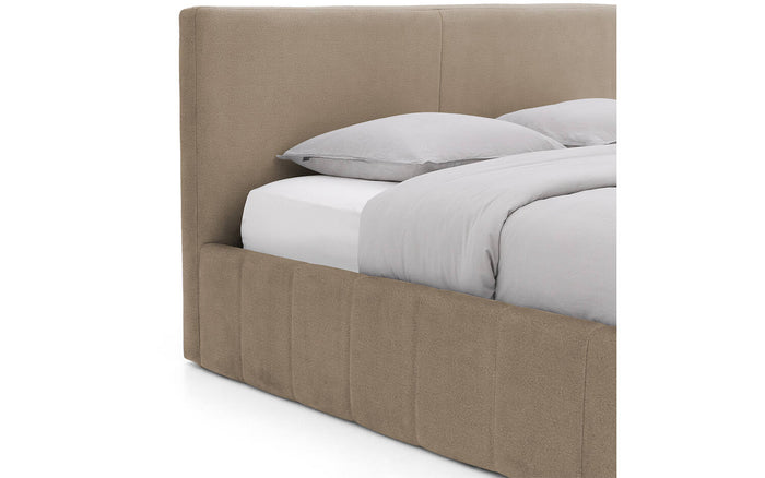 Goossens Bedframe Carte - 160 x 200 - Velours lichtbruin beige 6 -