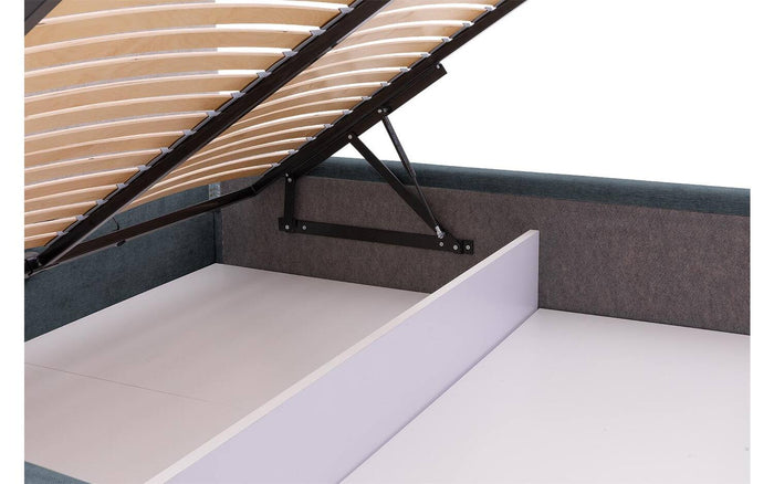 Goossens Bedframe Mysen Storage - 180 x 200 - Stof fijn geweven