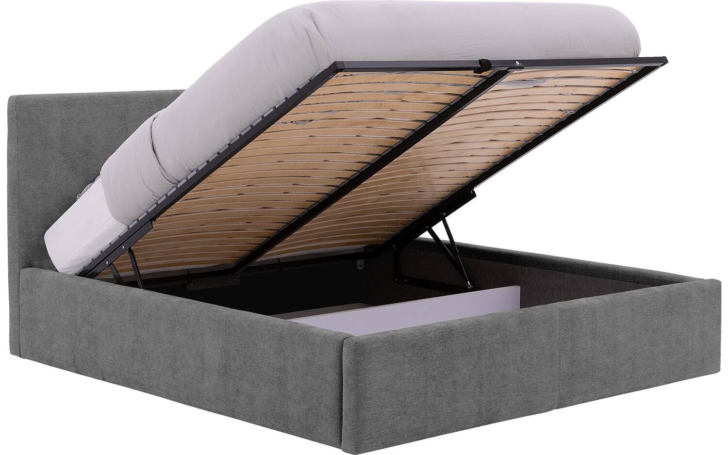 Goossens Bedframe Mysen Storage - 140 x 200 - Stof fijn geweven