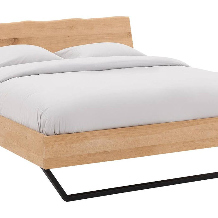 Goossens Bedframe Slade, Bedframe 140 x 210 cm hoofdbord organisch