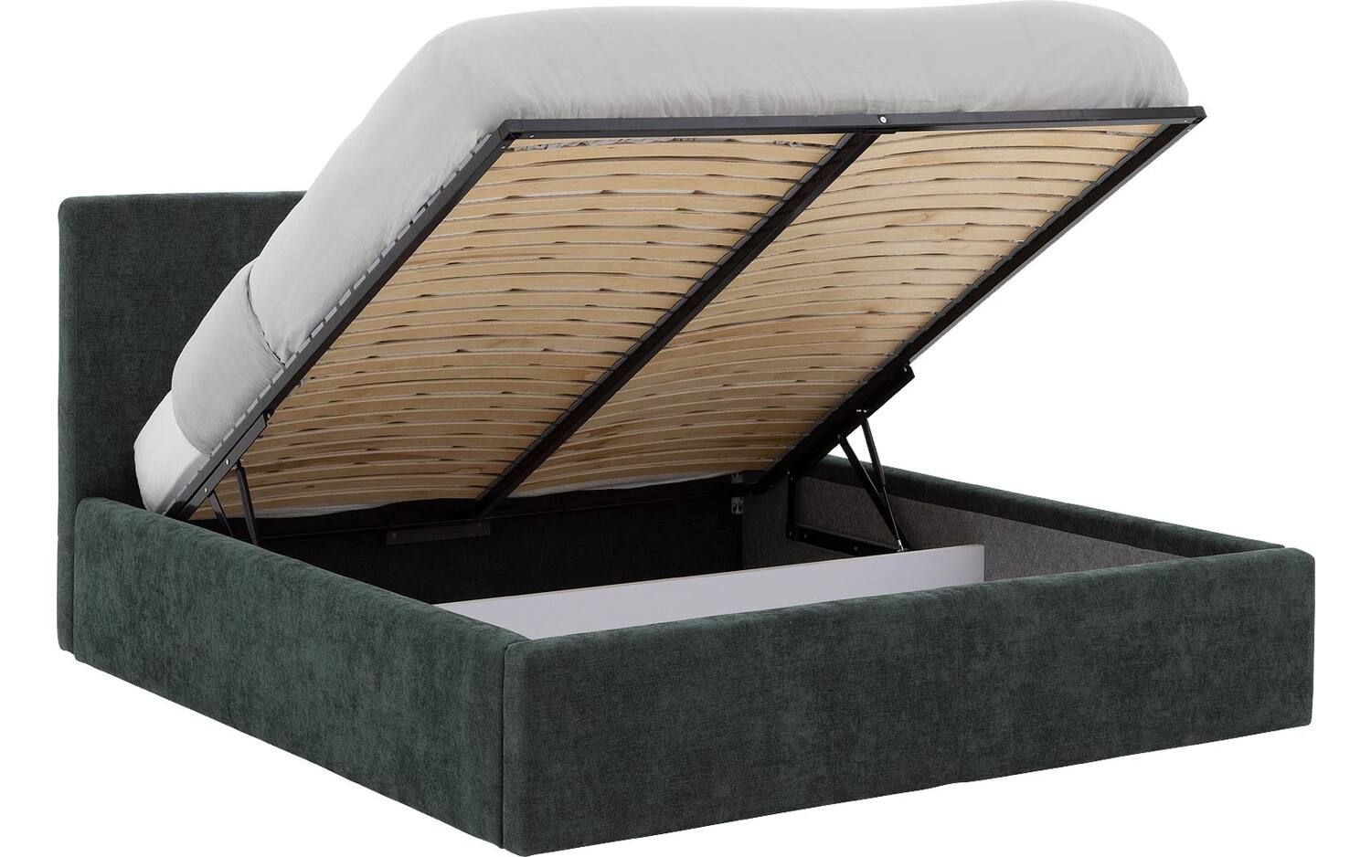 Goossens Bedframe Mysen Storage - 180 x 200 - Stof fijn geweven