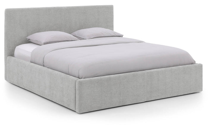 Goossens Bedframe Mysen Storage - 160 x 200 - Stof fijn geweven grijs