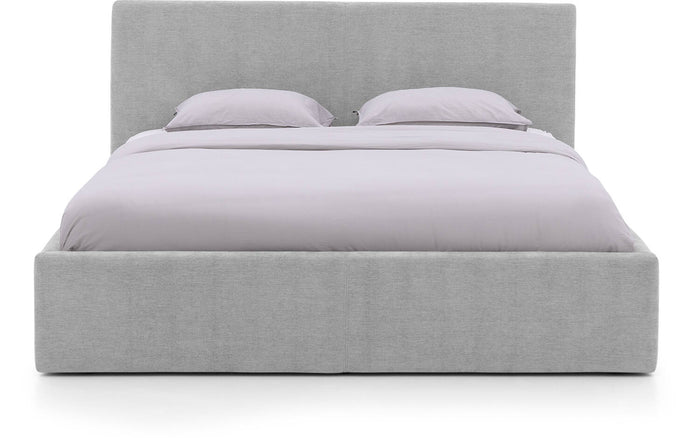 Goossens Bedframe Mysen Storage - 180 x 200 - Stof fijn geweven grijs