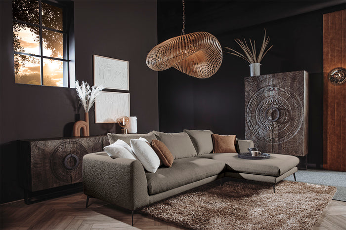 Tower living nottingham 2,5-al + chaise r - copenhagen 903 taupe