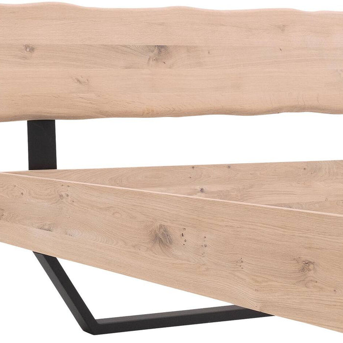 Goossens Bedframe Slade, Bedframe 140 x 210 cm hoofdbord organisch