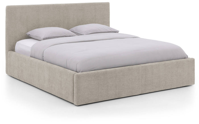 Goossens Bedframe Mysen Storage - 140 x 200 - Stof fijn geweven taupe