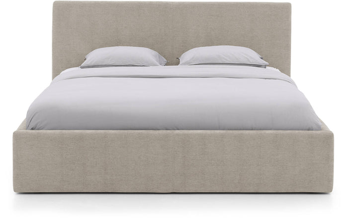 Goossens Bedframe Mysen Storage - 140 x 200 - Stof fijn geweven taupe