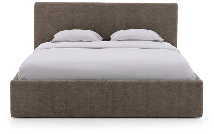 Goossens Bedframe Mysen Storage - 160 x 200 - Stof fijn geweven bruin