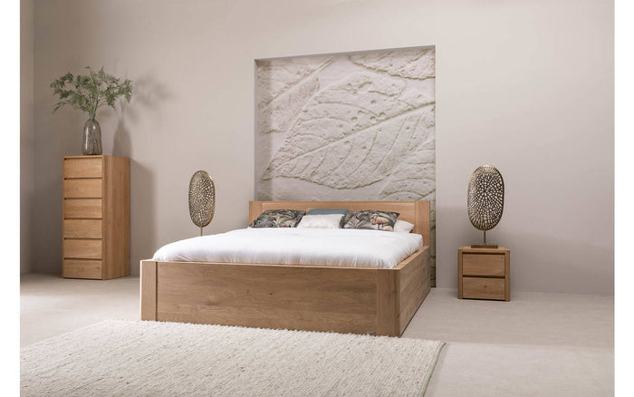 Goossens Bedframe Bibi - 140 x 200 - Eiken naturel - Hout