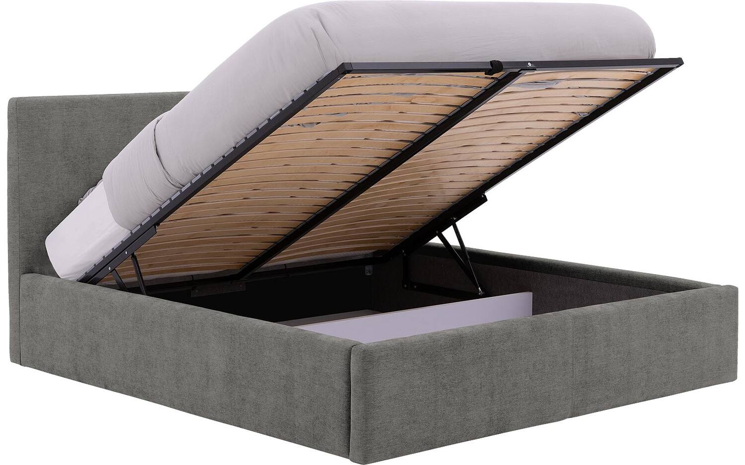 Goossens Bedframe Mysen Storage - 180 x 200 - Stof fijn geweven