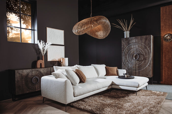 Tower living nottingham 2,5-al + chaise r - copenhagen 900 light ivory