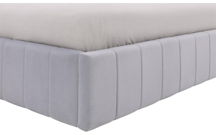 Goossens Bedframe Carte - 160 x 200 - Velours lichtgrijs 24 - Fluweel