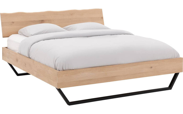 Goossens Bedframe Slade, Bedframe 160 x 220 cm hoofdbord organisch