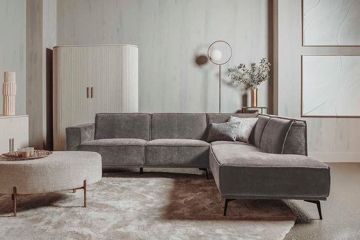 Anli-Style Tower living Leeds 2,5-seater AL + Ottoman R Moss Grey