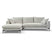 Tower living nottingham 2,5-ar + chaise l - copenhagen 900 light ivory