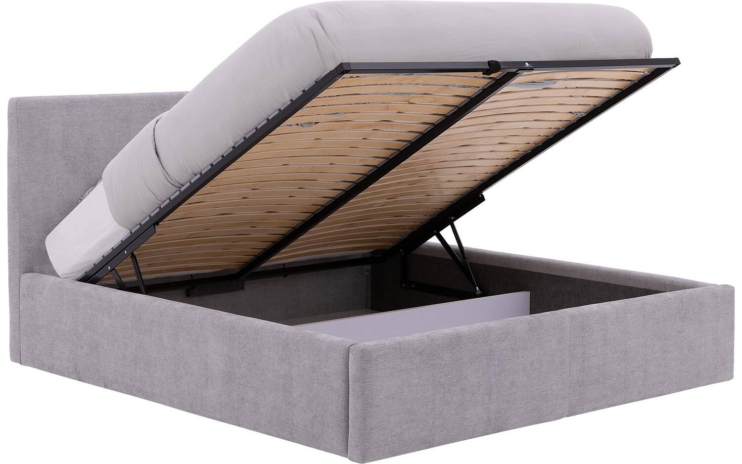 Goossens Bedframe Mysen Storage - 180 x 200 - Stof fijn geweven